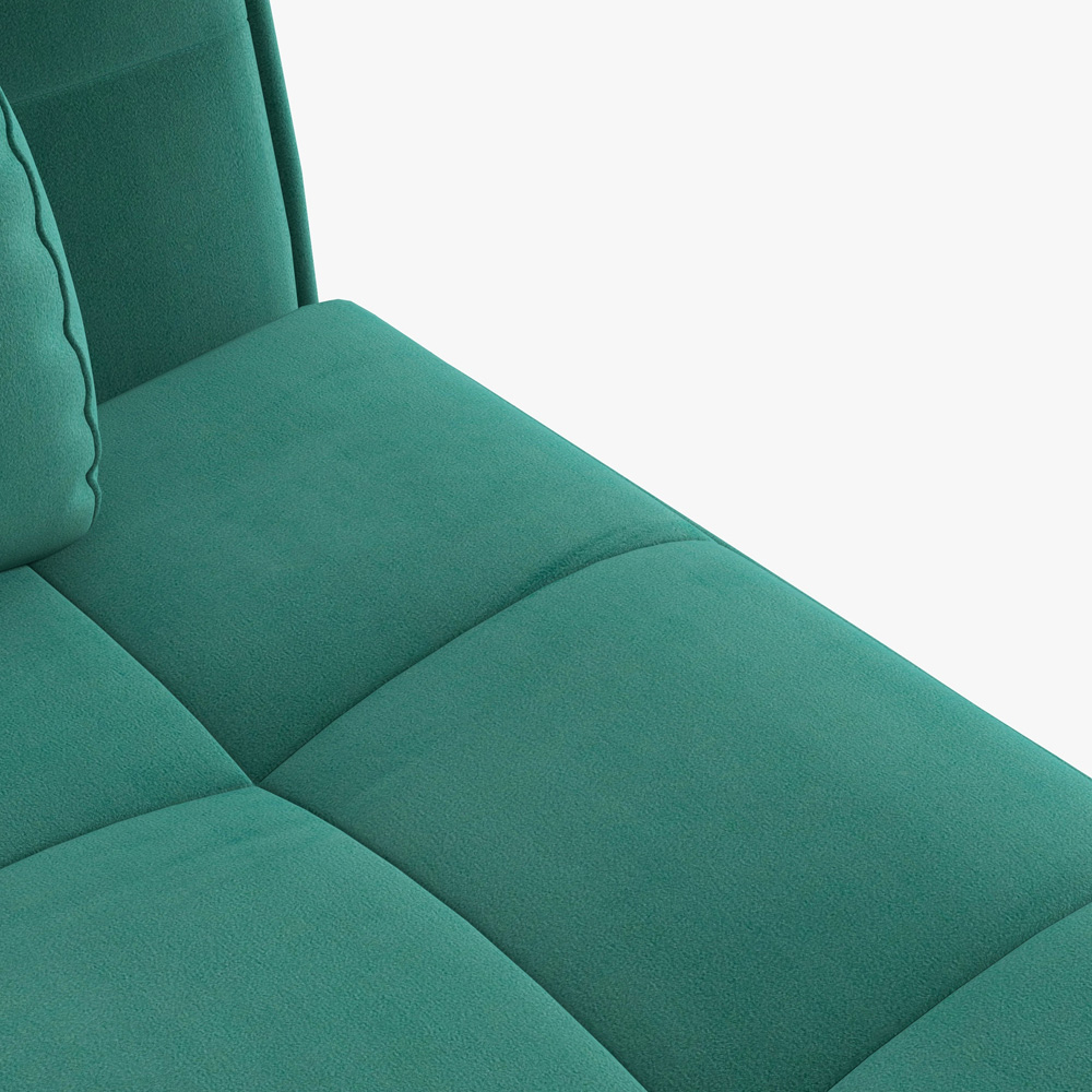 HOMCOM Armless Accent Chair with Footstool Set with Pillow and Steel Legs Green Image 6