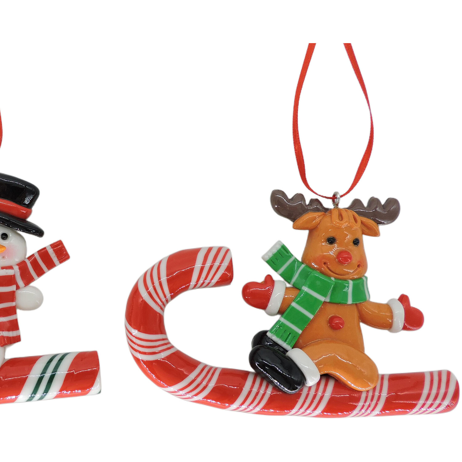 Christmas Character on Candy Cane Hanging Decoration Image 3