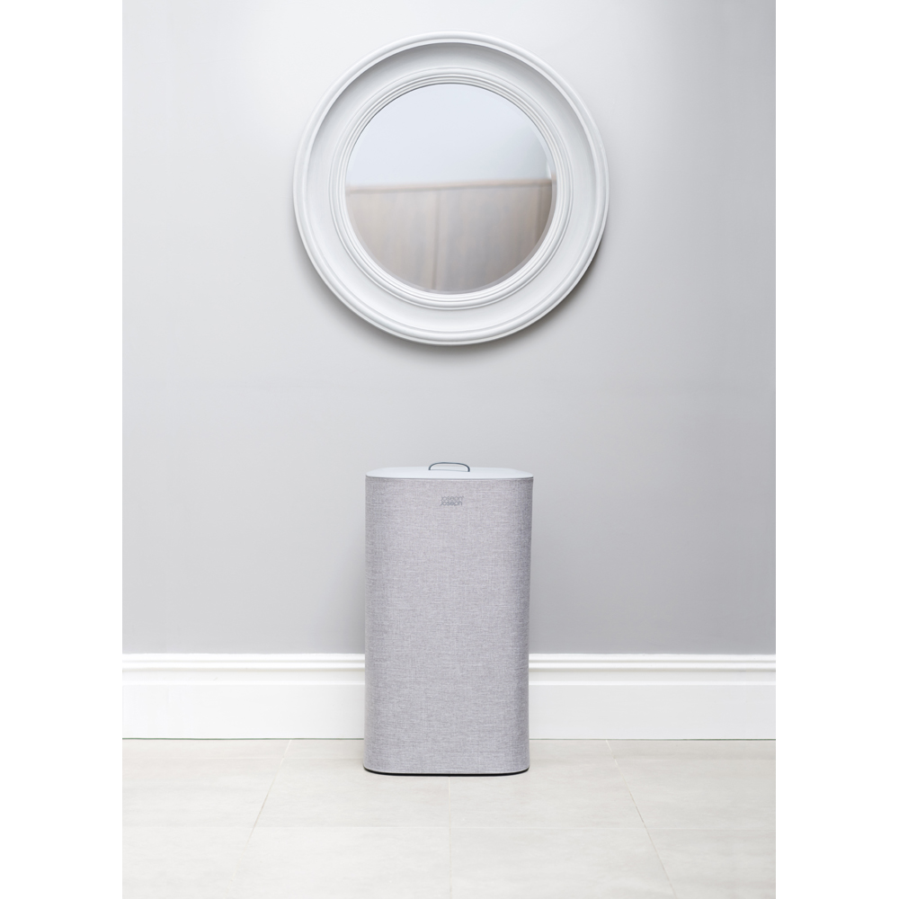 Joseph Joseph Tota Grey Dual Compartment Laundry Basket with Lid 90L Image 2