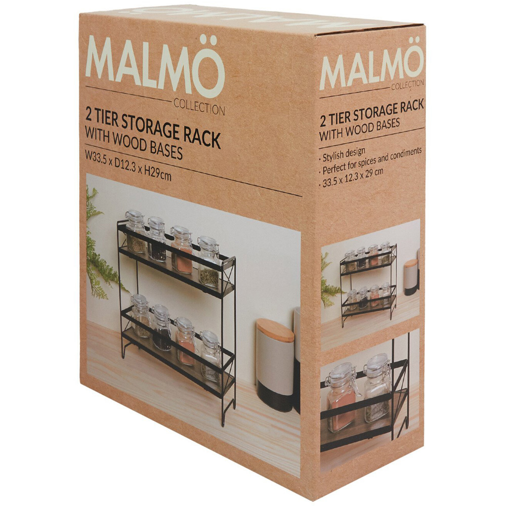 Malmo 2-Tier Storage Rack - Black Image 4