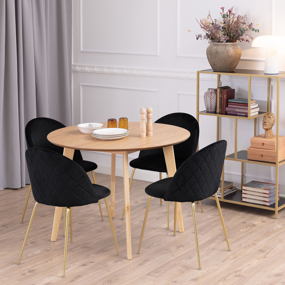 Furniture To Go Roxby Oak 4 Seater Round Dining Table Image 2