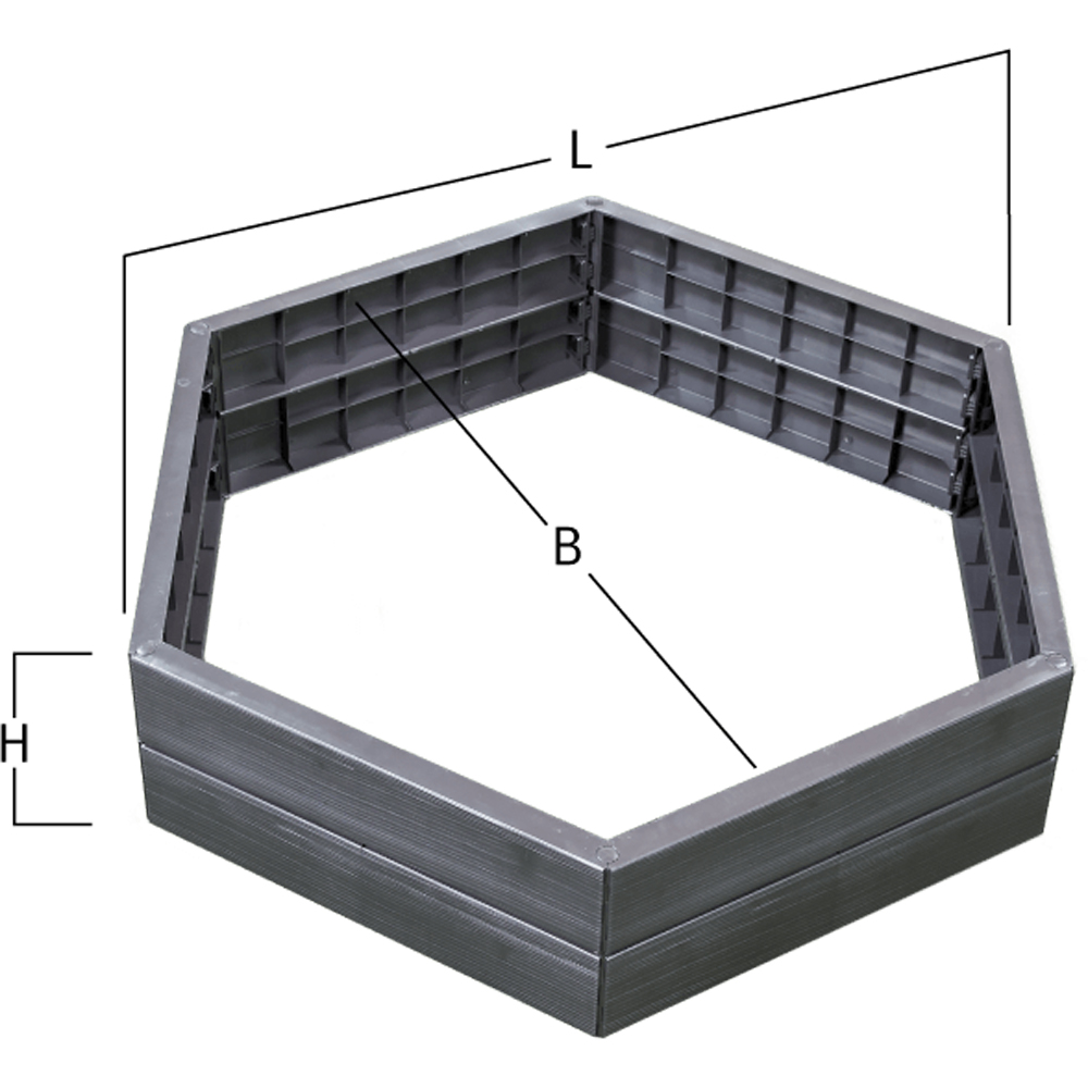 Garantia Ergo 2 Panel Raised Garden Bed Extension Set with Connectors 25 x 55cm Image 3