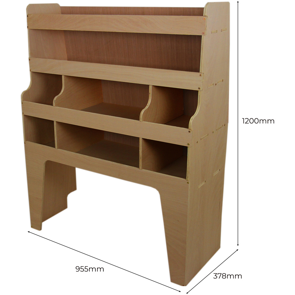 Monster Racking Brown Ford Transit Custom SWB and LWB Offside Plywood Van Image 5
