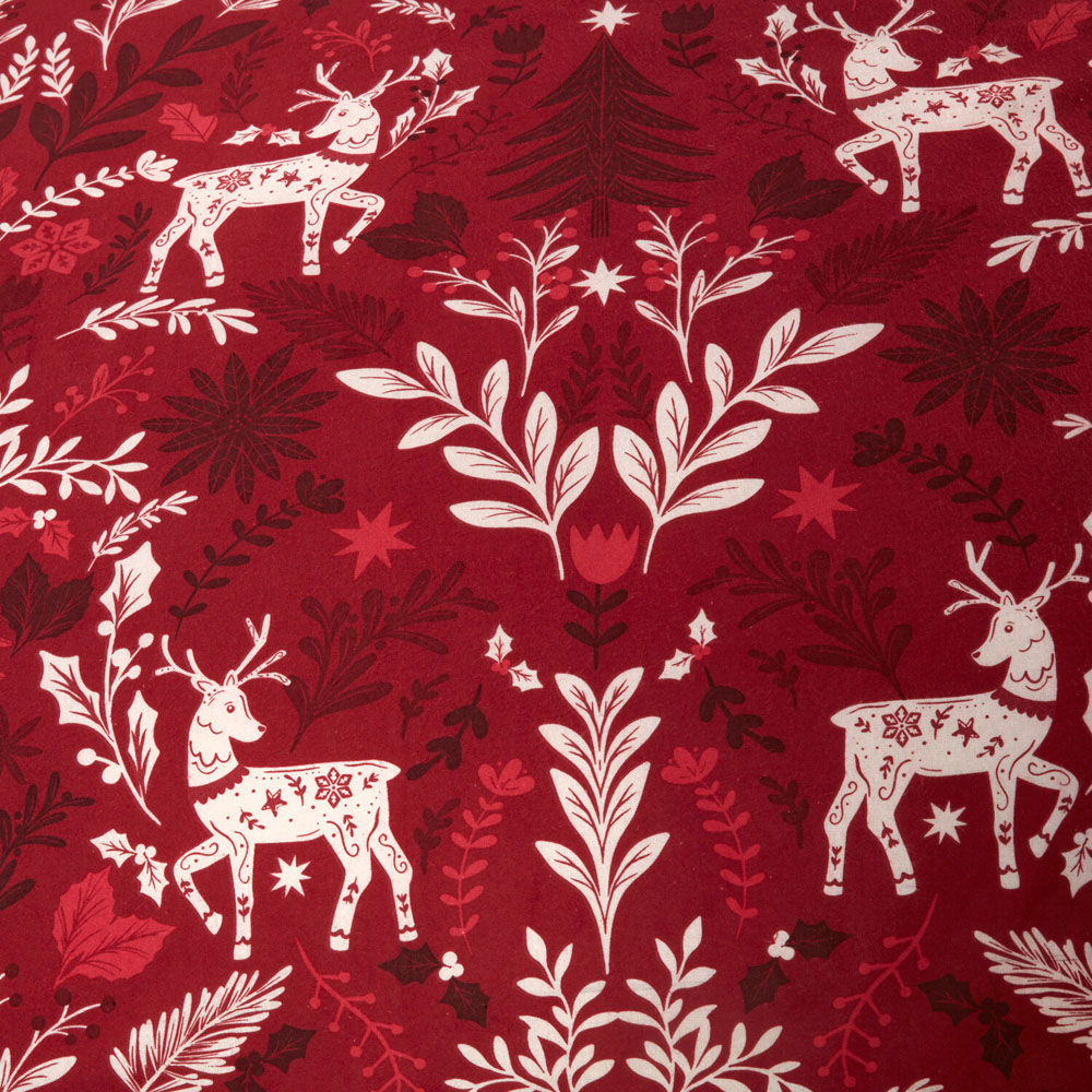 Folklore Stag Duvet Set - Red and White / Superking Image 4