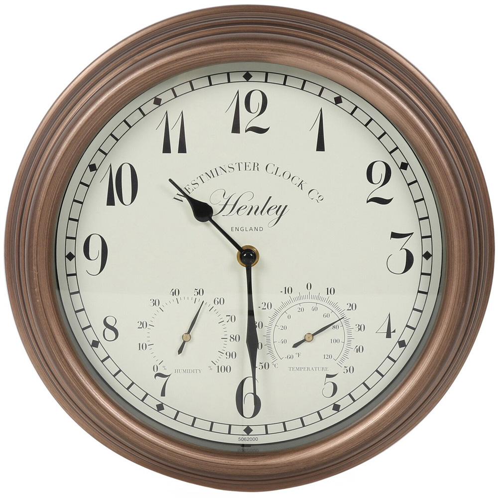 Henley Wall Clock and Thermometer Image 1