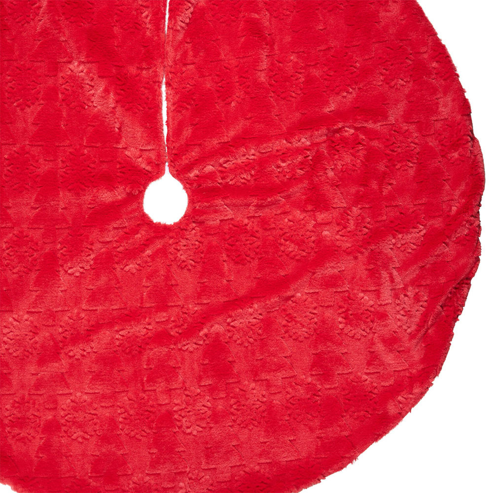 Christmas Embossed Tree SkirtRed Image 2