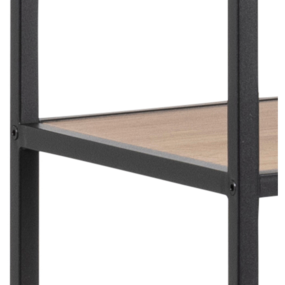 Furniture To Go Seaford Black and Oak 5 Shelf Bookcase Image 5