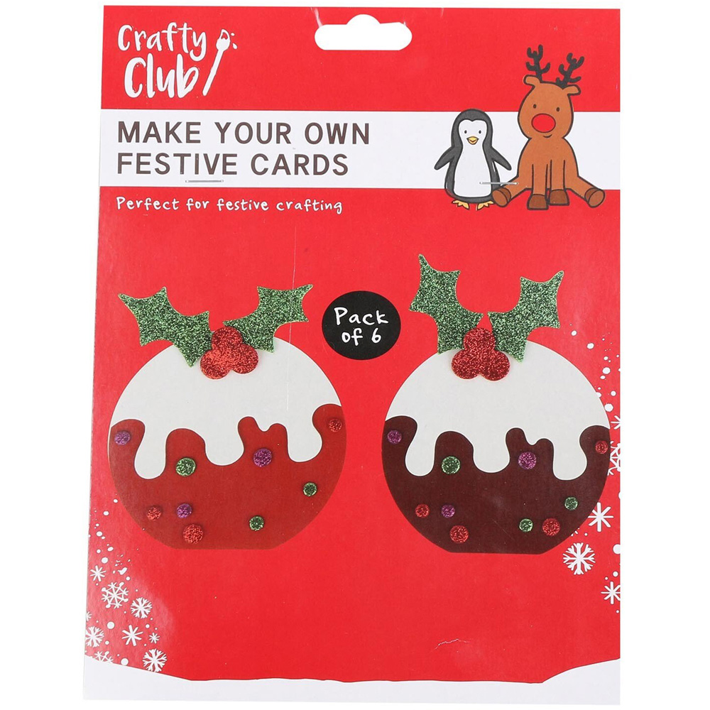 Crafty Club Pack of 6 Make Your Own Festive Cards Image