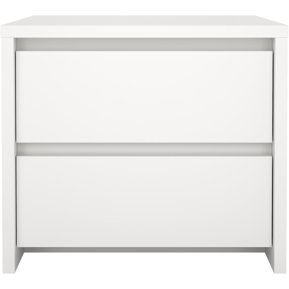 Furniture To Go Next White 2 Drawer Nightstand Image 2