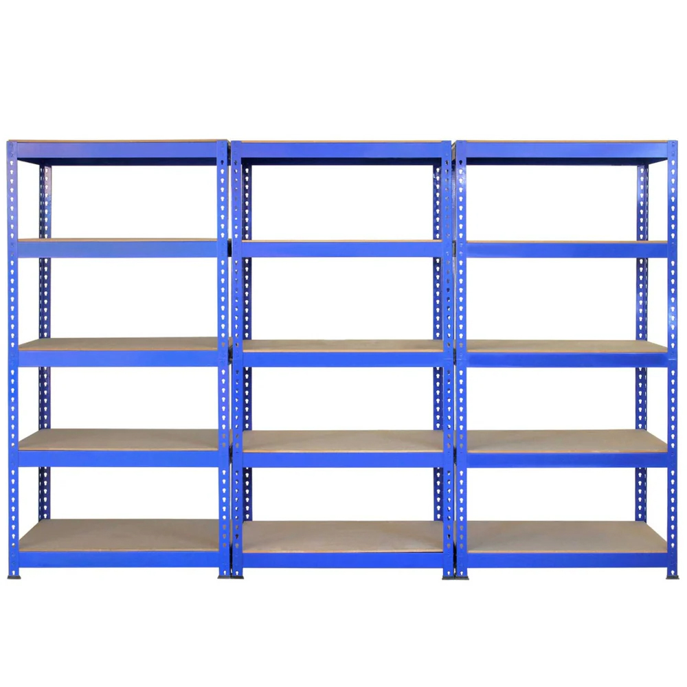 Monster Shop Q-Rax Blue Metal Racking Units and Workbench 90cm 3 Pack Image 4