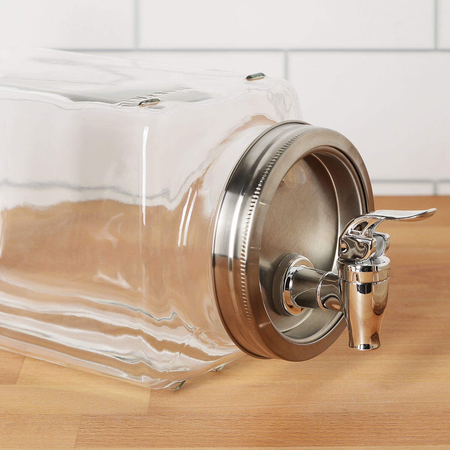 Glass Refrigerator Beverage Dispenser - Clear Image 4