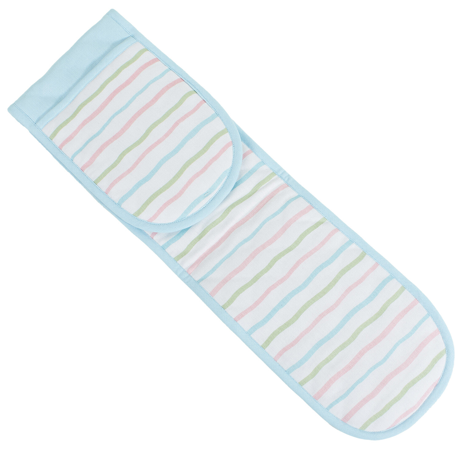 Pastel Wave Double Oven Glove - Blue Image 3