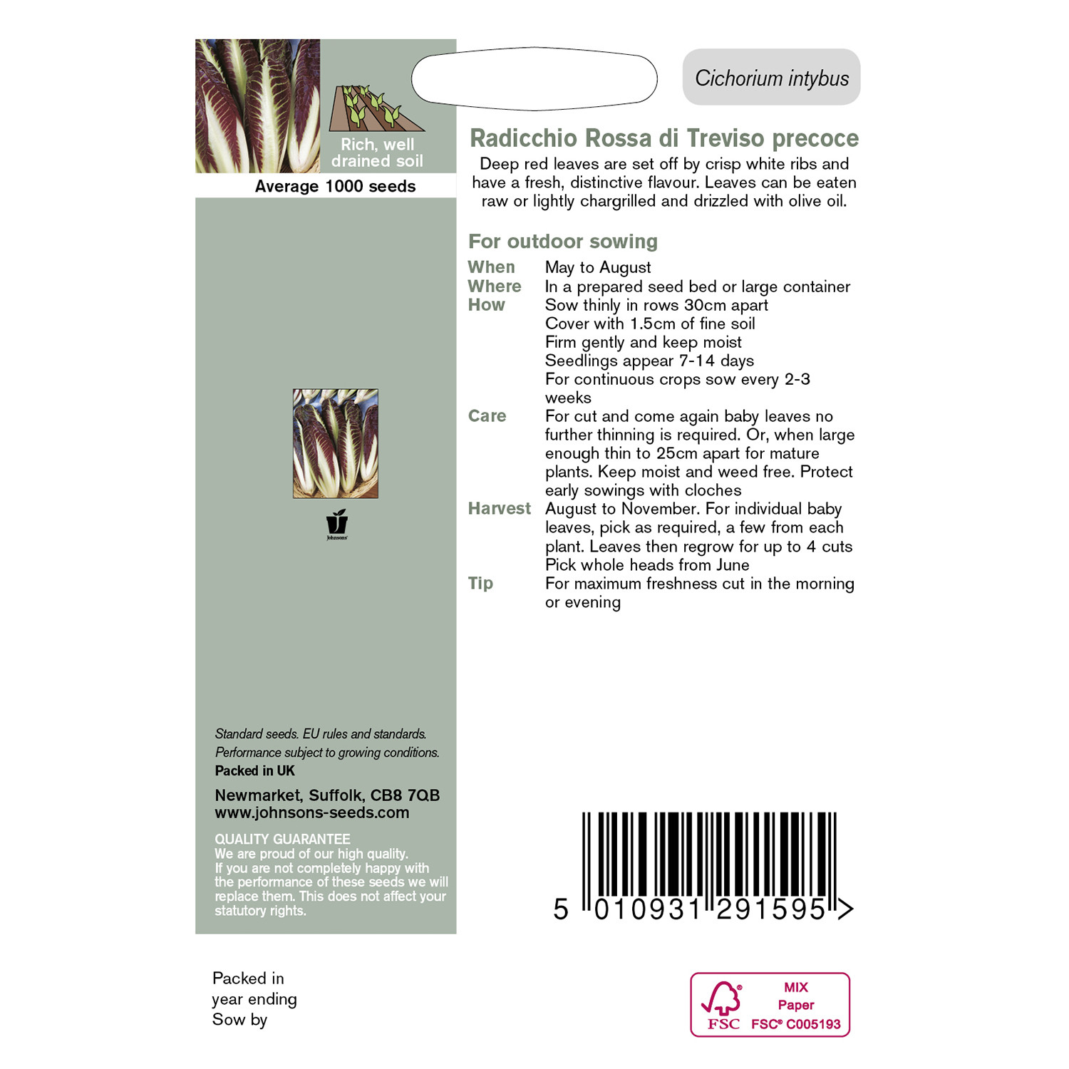 Johnsons Radicchio Rossa Di Treviso Precoce Image 2