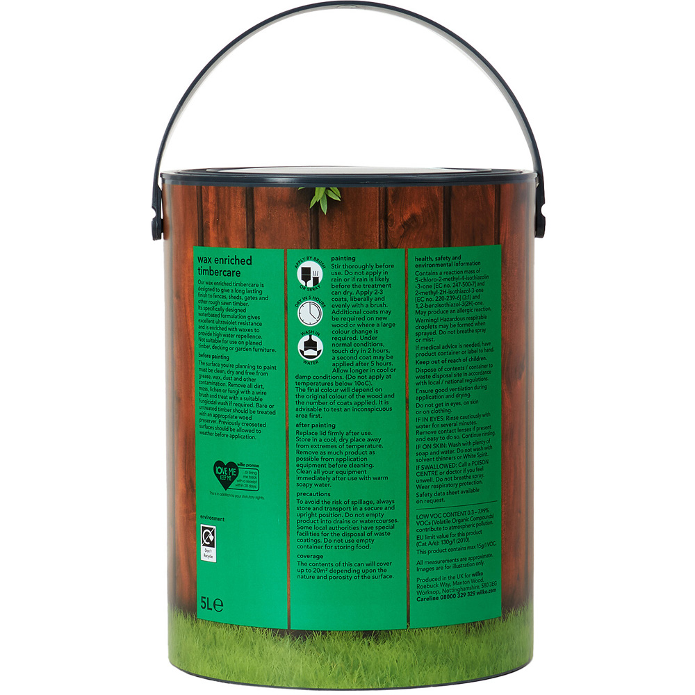Wilko Wax Enriched Timbercare Misty Moonlight 5L Image 4