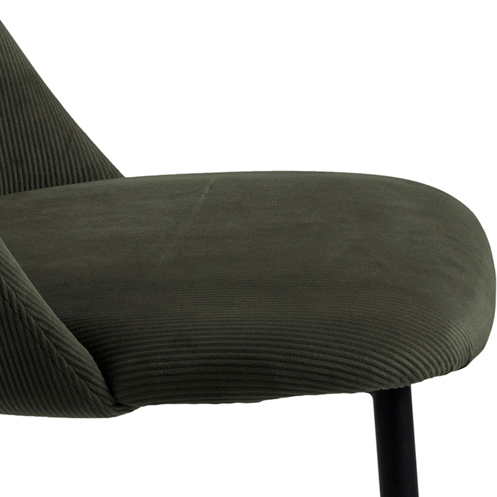 Furniture To Go Ines Corduroy Olive Green Dining Chair Set of 4 Image 6