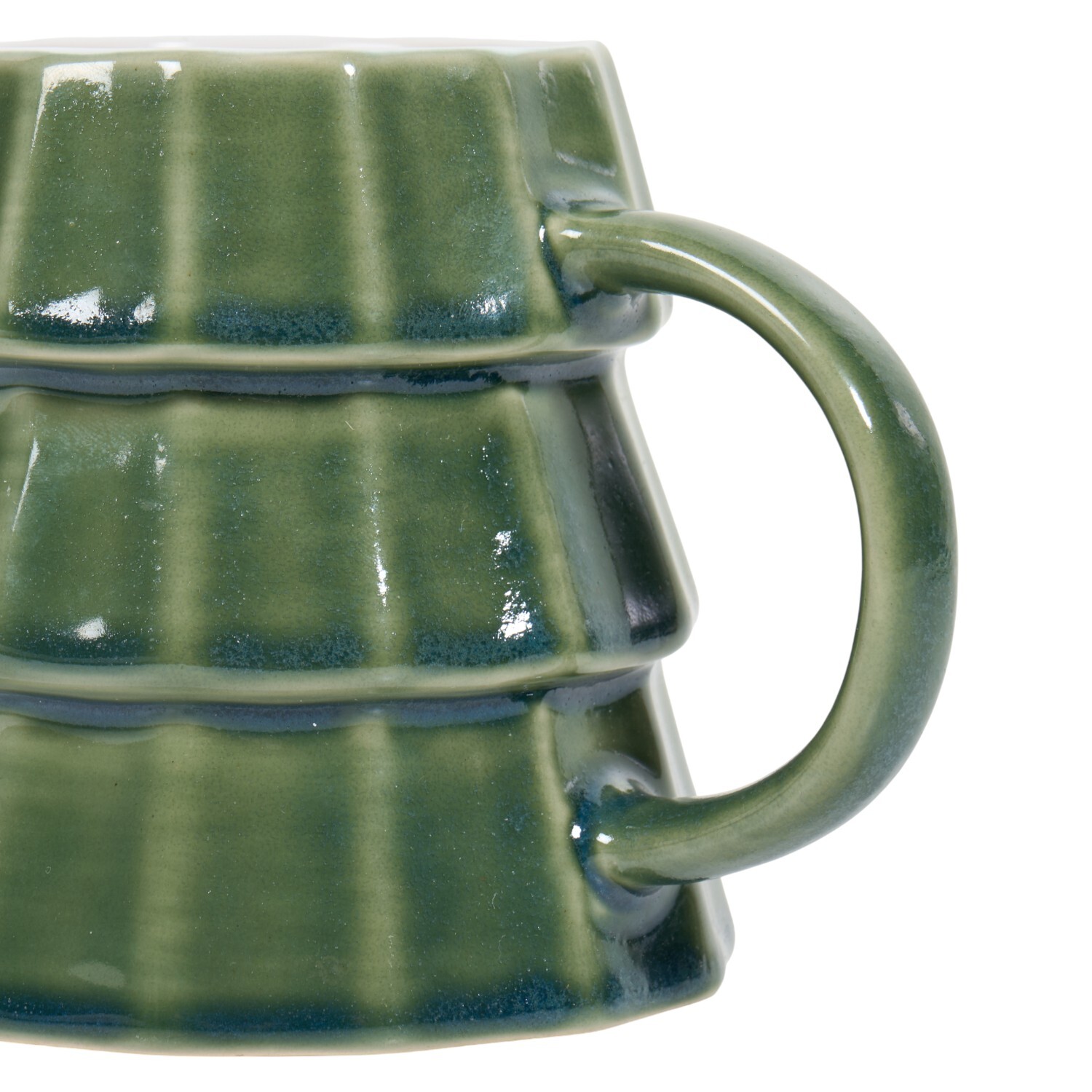 Reactive Glaze Xmas Tree Mug Dark Green Image 4