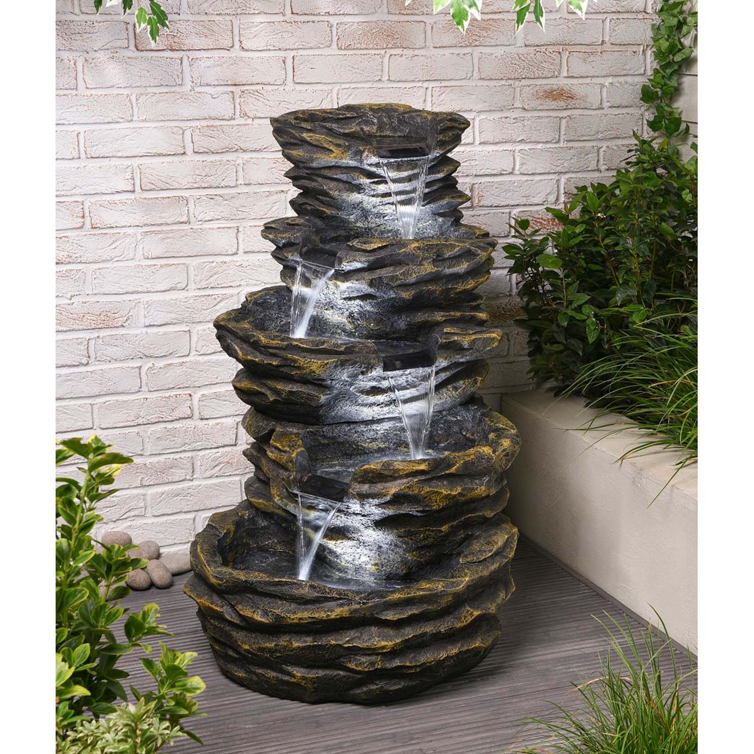 My Garden Tranquil 4 Drop Rock Fall Garden Water Fountain Image 2