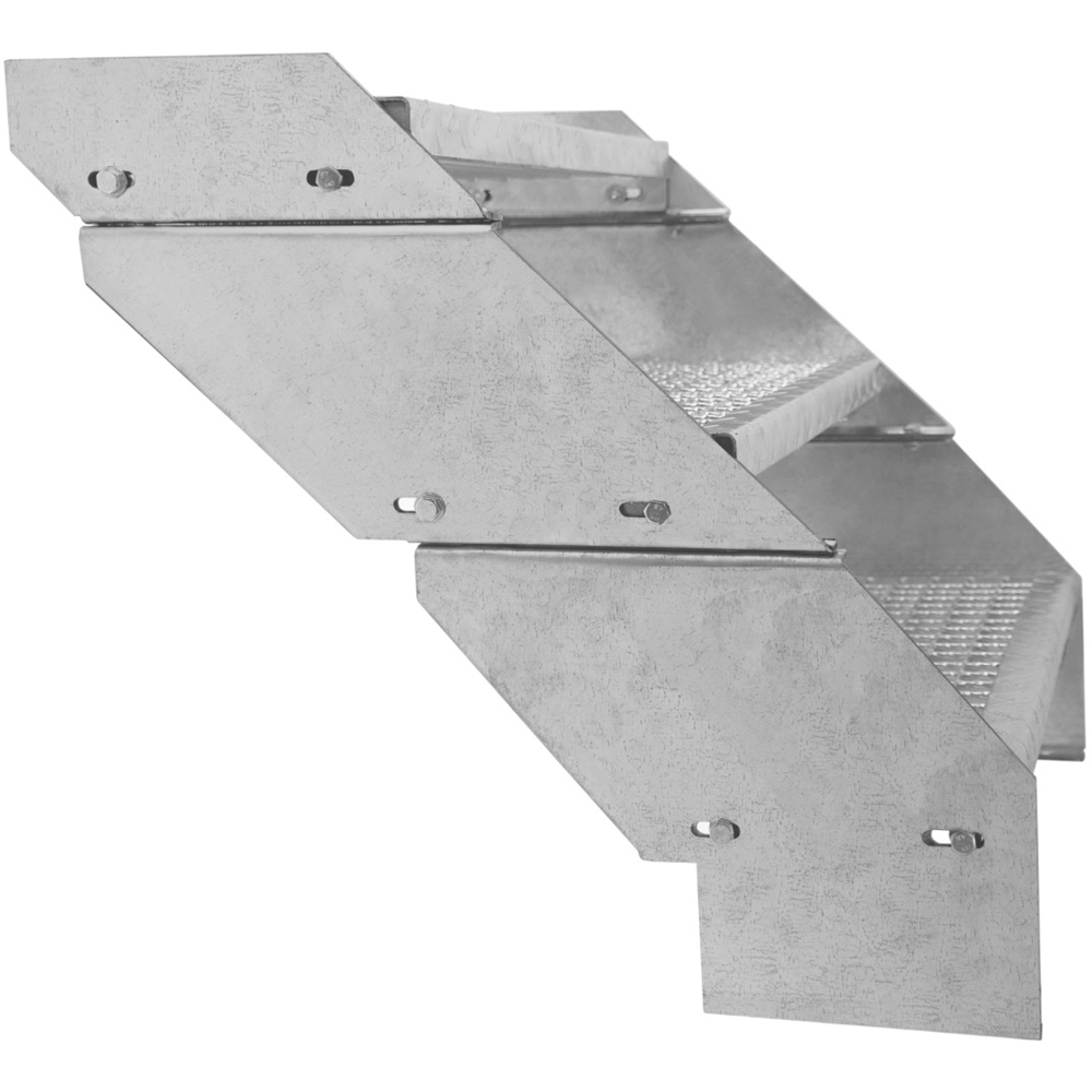 Monstershop 12 Section Adjustable Wide Galvanised Staircase 600mm Image 3