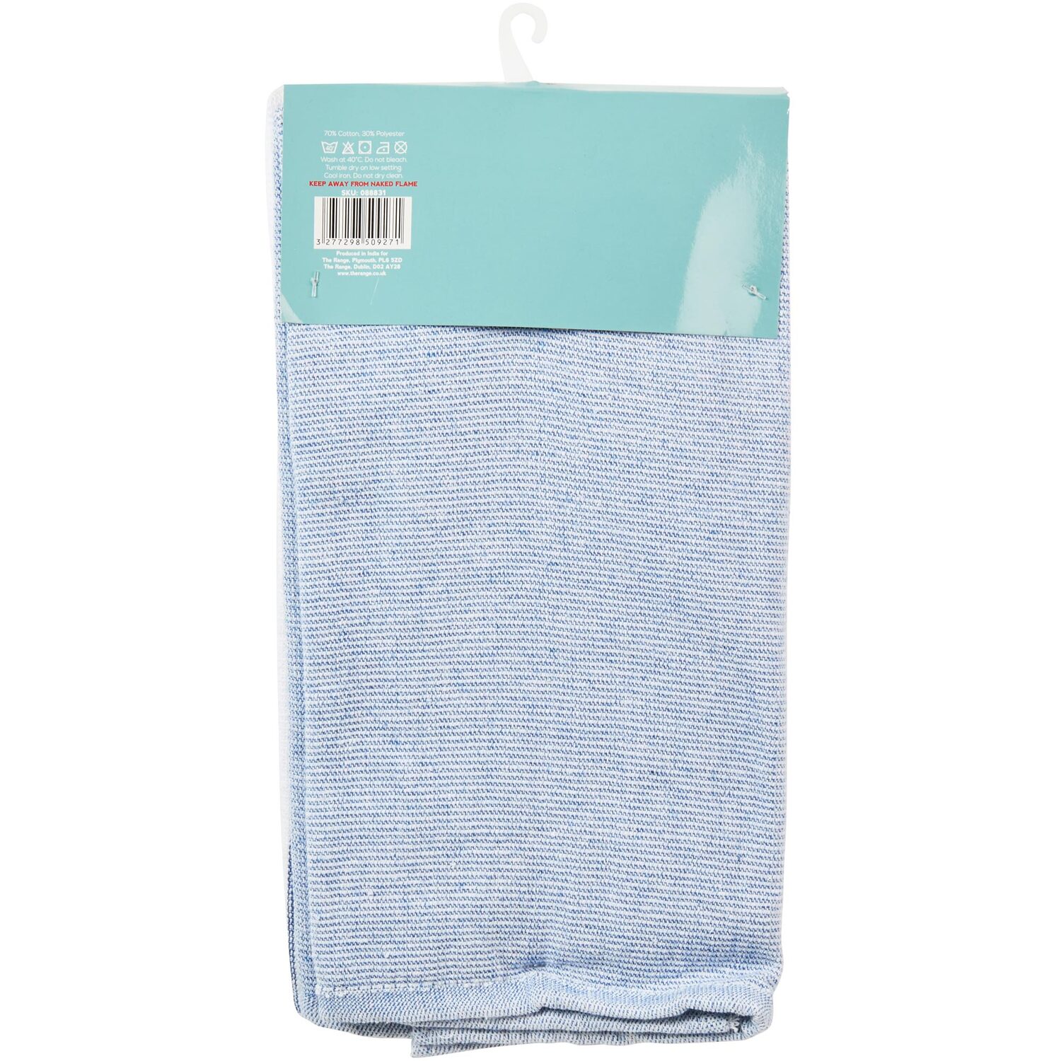 Pack of 2 My Home Striped Tea Towels - Blue Image 2