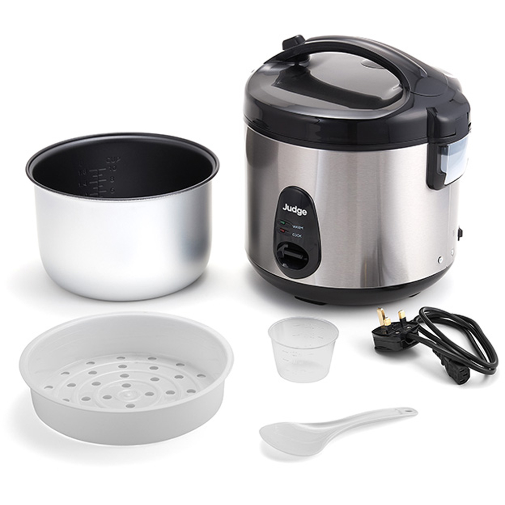 Judge Electricals Stainless Steel 1.8L Rice Cooker Image 2