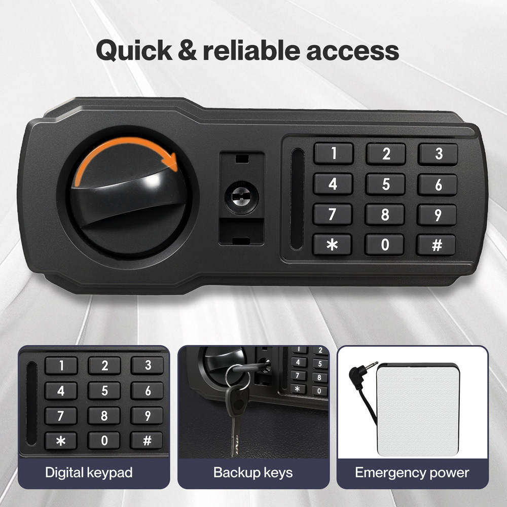 Levede Black Fireproof Digital Safe 31L Image 4