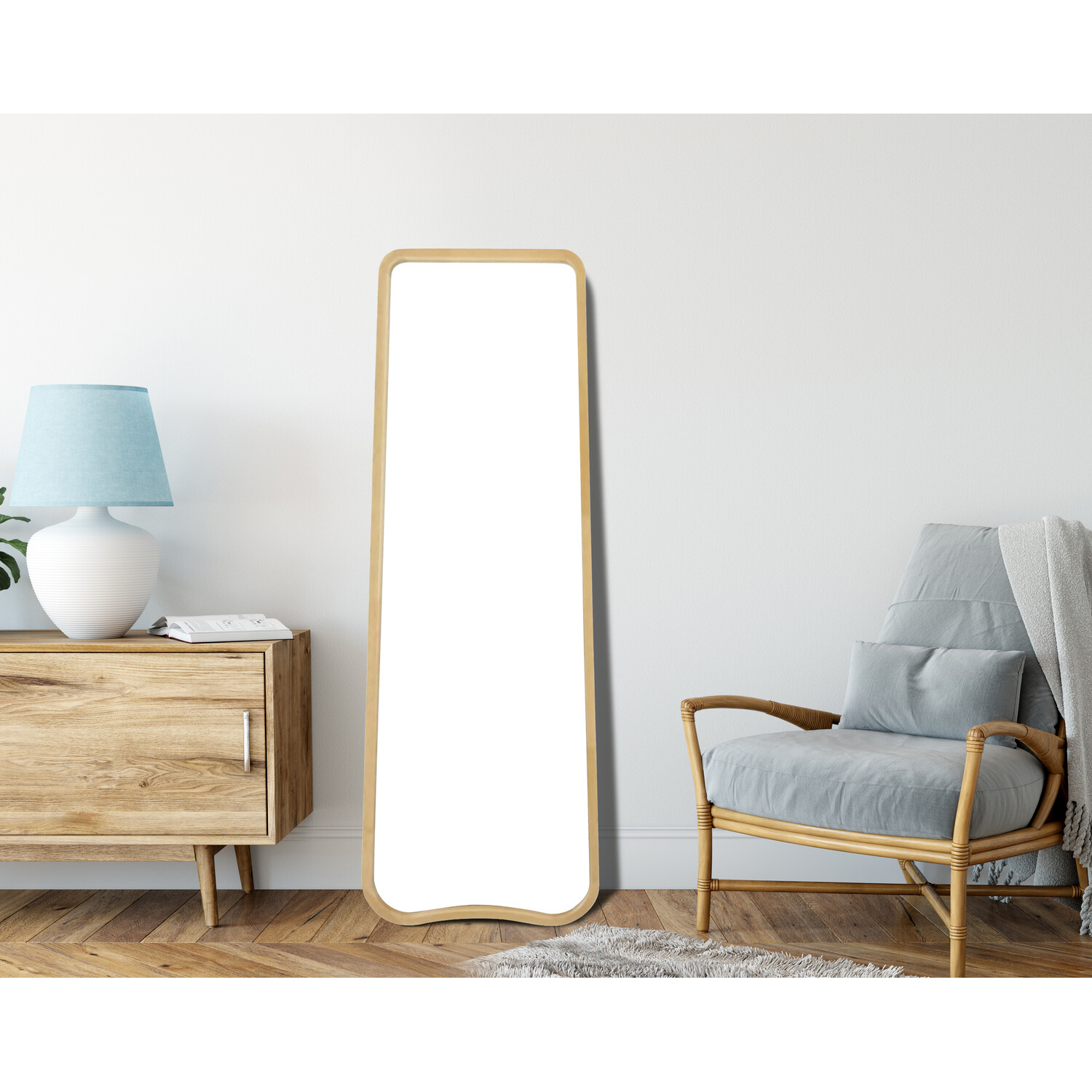 Hampstead Organic Wooden Mirror - Natural Image 2