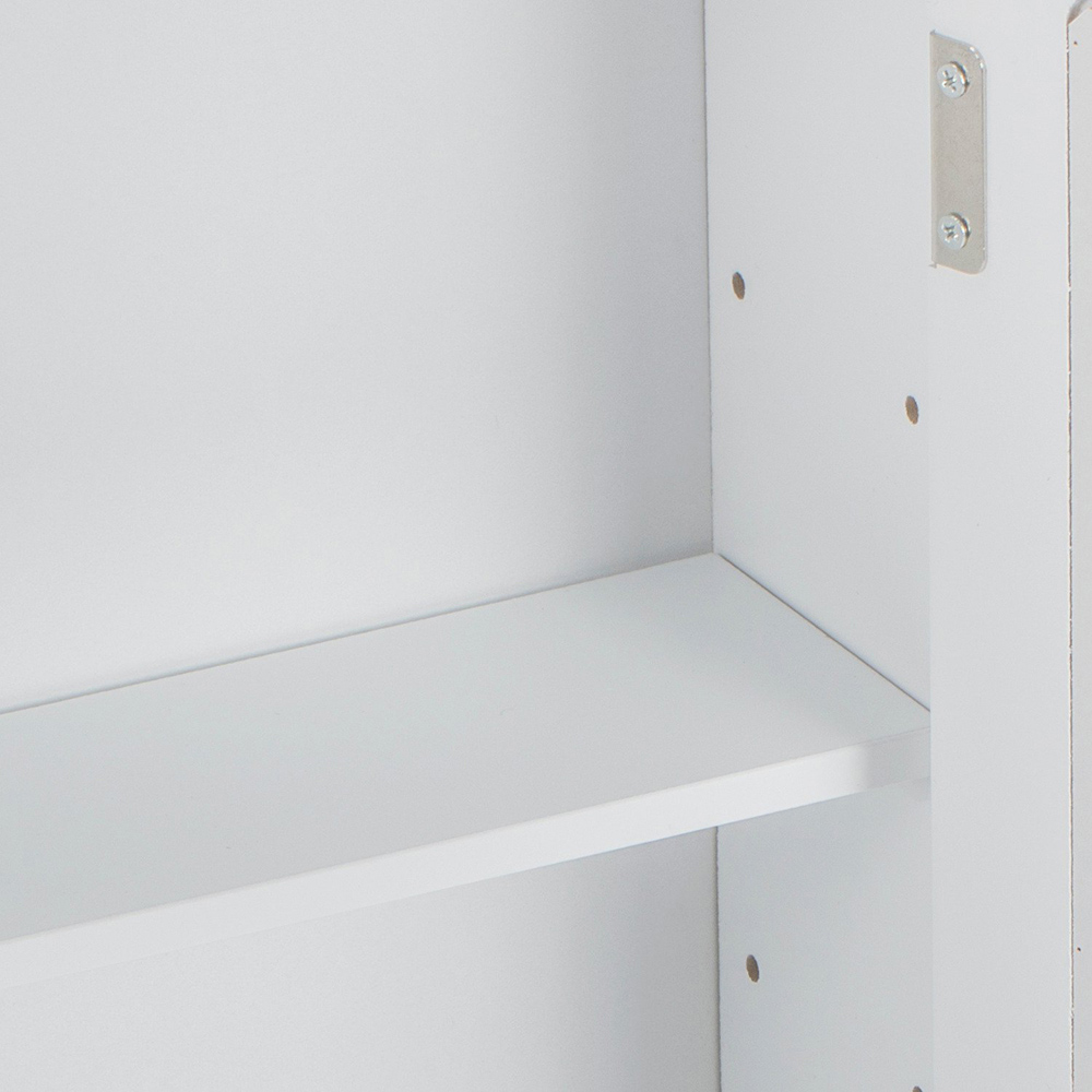 Kingston White 2 Door Mirror Bathroom Cabinet Image 5