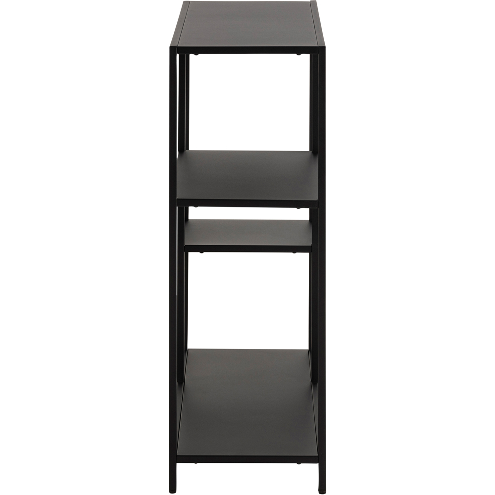 Furniture To Go Newcastle Matt Black 3 Shelf Asymmetrical Bookcase Image 4