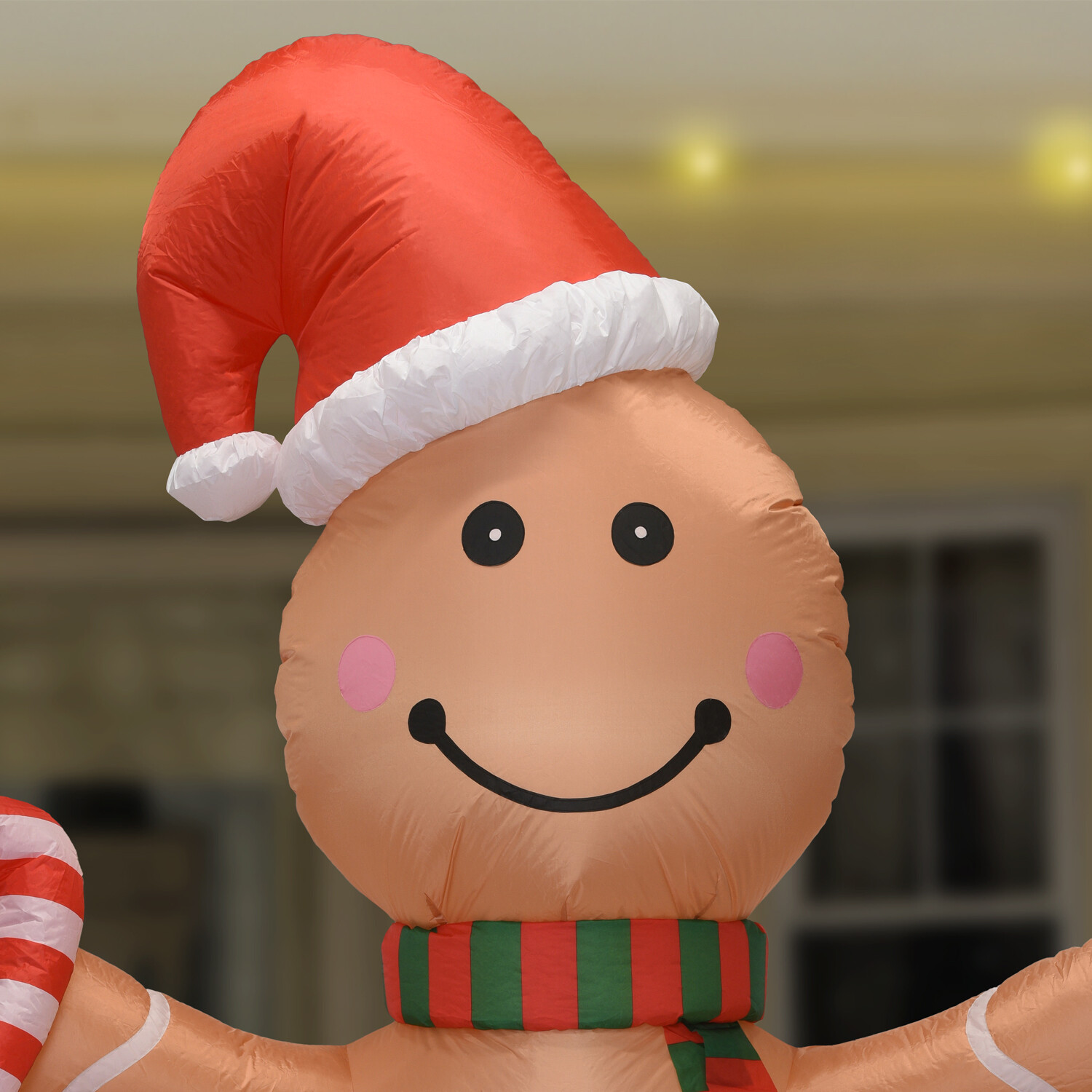 Festive Inflatable Gingerbread Man Brown Image 3