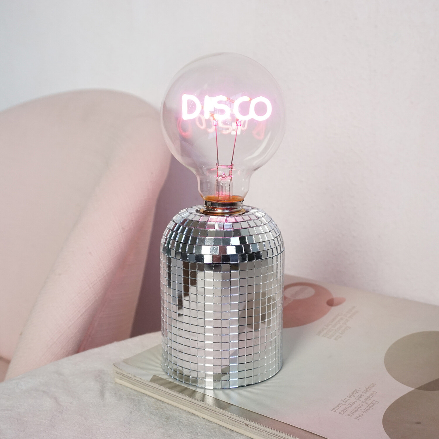 Disco Bulb Battery Operated Light	 - Silver Image 3