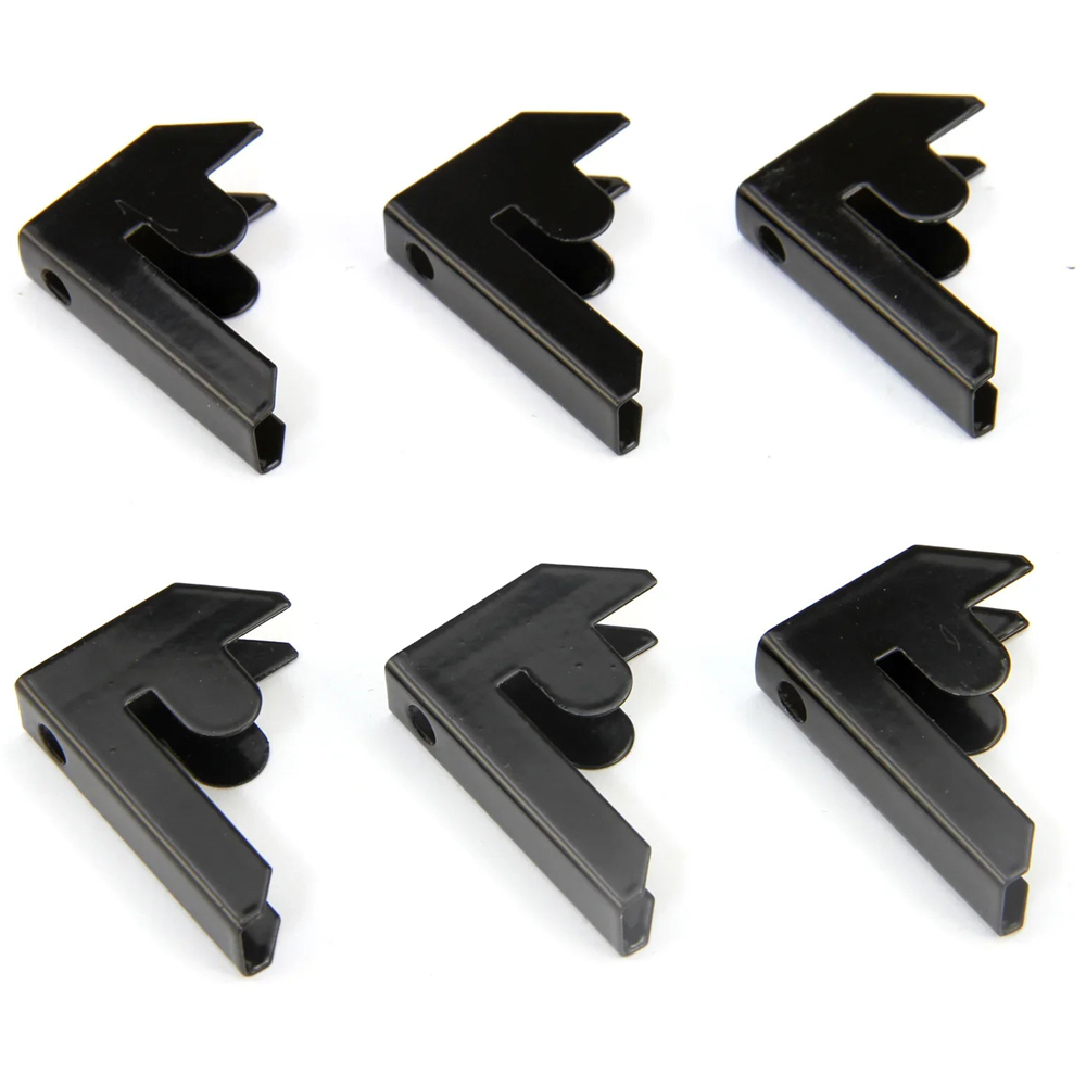Monster Racking T-Rax Black Garage Shelving Bay Connector Clips 6 Pack Image 2