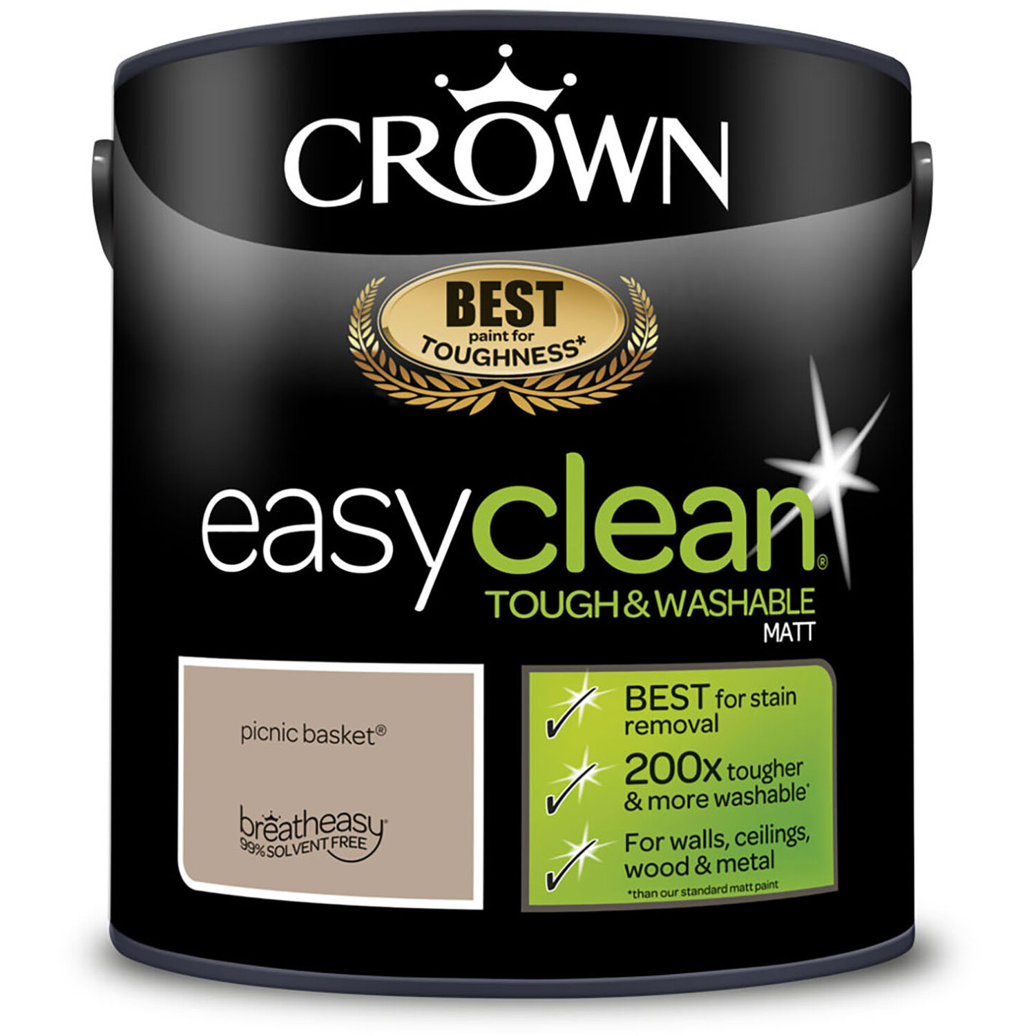 Crown Easyclean Matt Emulsion Paint - Picnic Basket Image 7