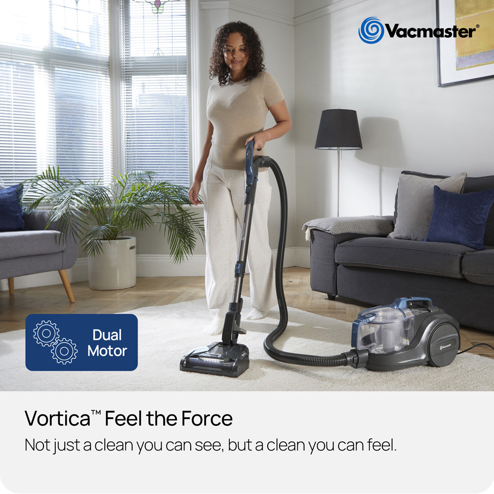 Vacmaster Vortica CC0201EHUK Bagless Cylinder Vacuum Cleaner with Powered Brush Bar 650W Image 2