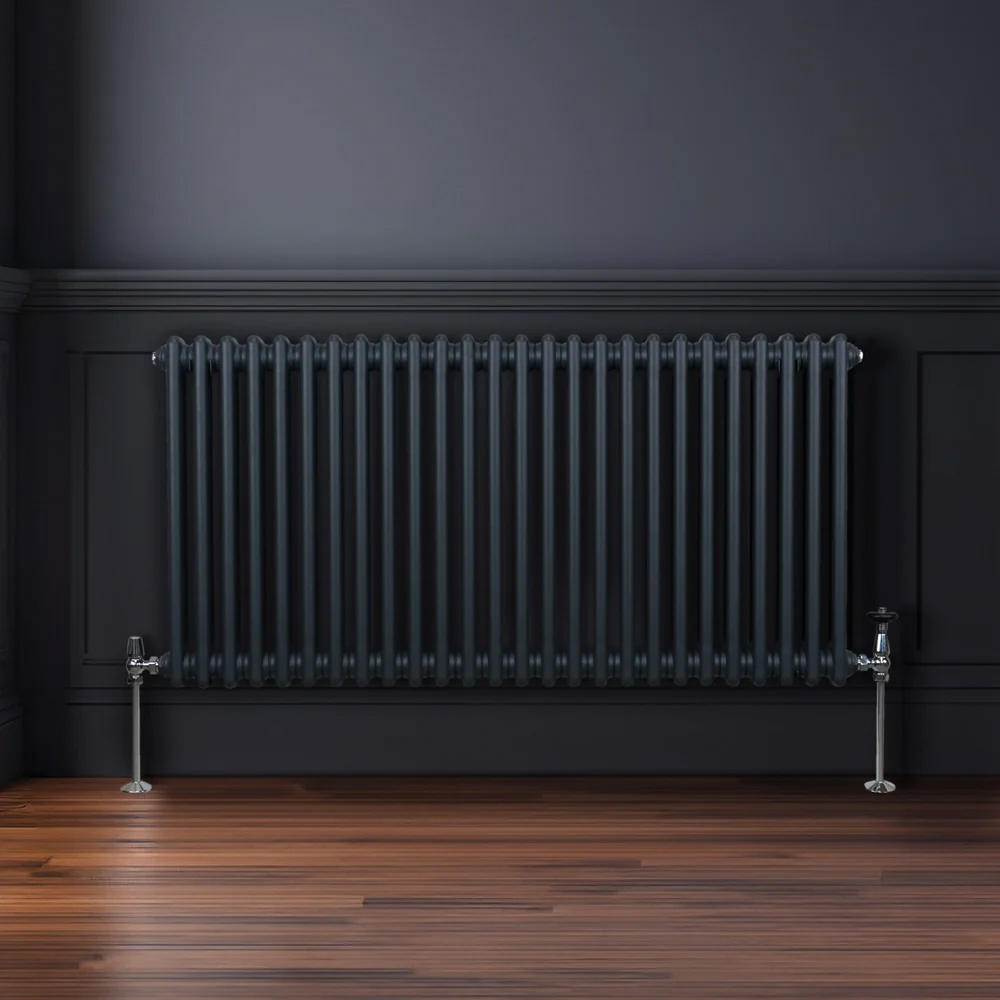Monster Shop 5053 BTU Anthracite Grey Traditional 2 Column Radiator 600 x 1192mm Image 2