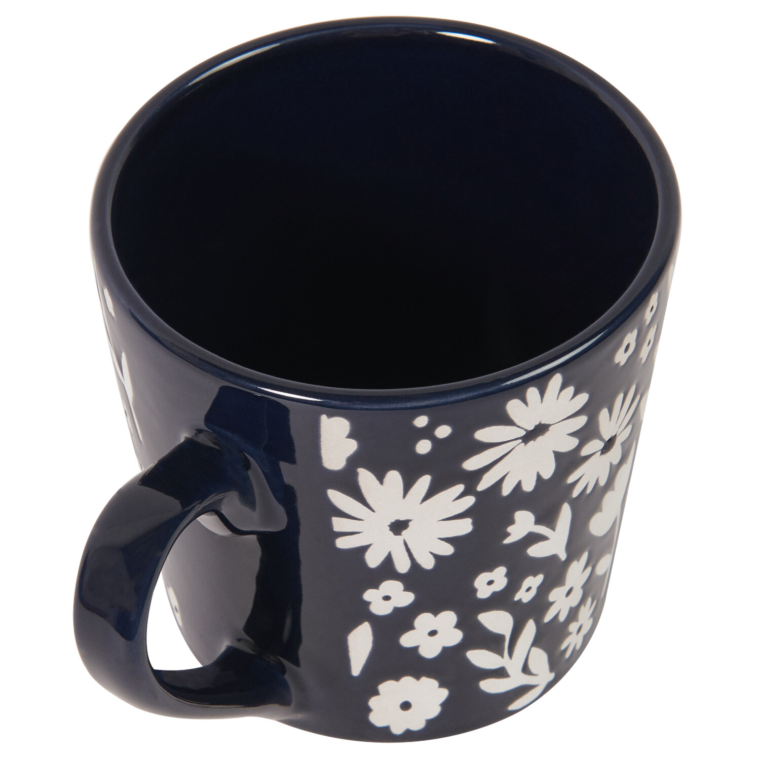 Midnight Flower Wax Resistant Mug - Midnight Blue Image 3