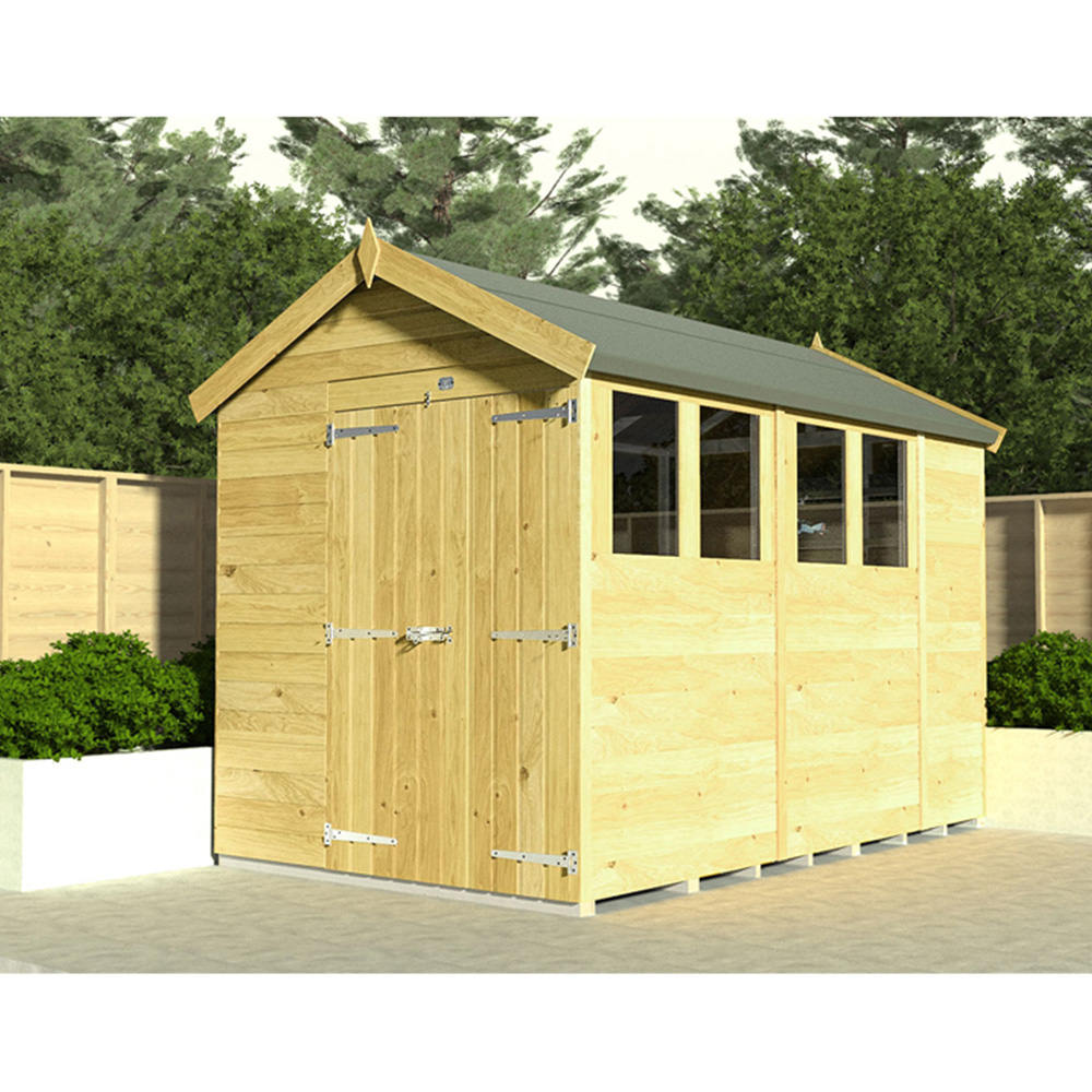 DIY Sheds 4 x 12ft Tongue and Groove Timber Apex Security Shed Image 2