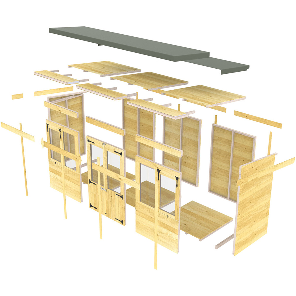 DIY Sheds 16 x 6ft Tongue and Groove Timber Pent Summerhouse Image 3