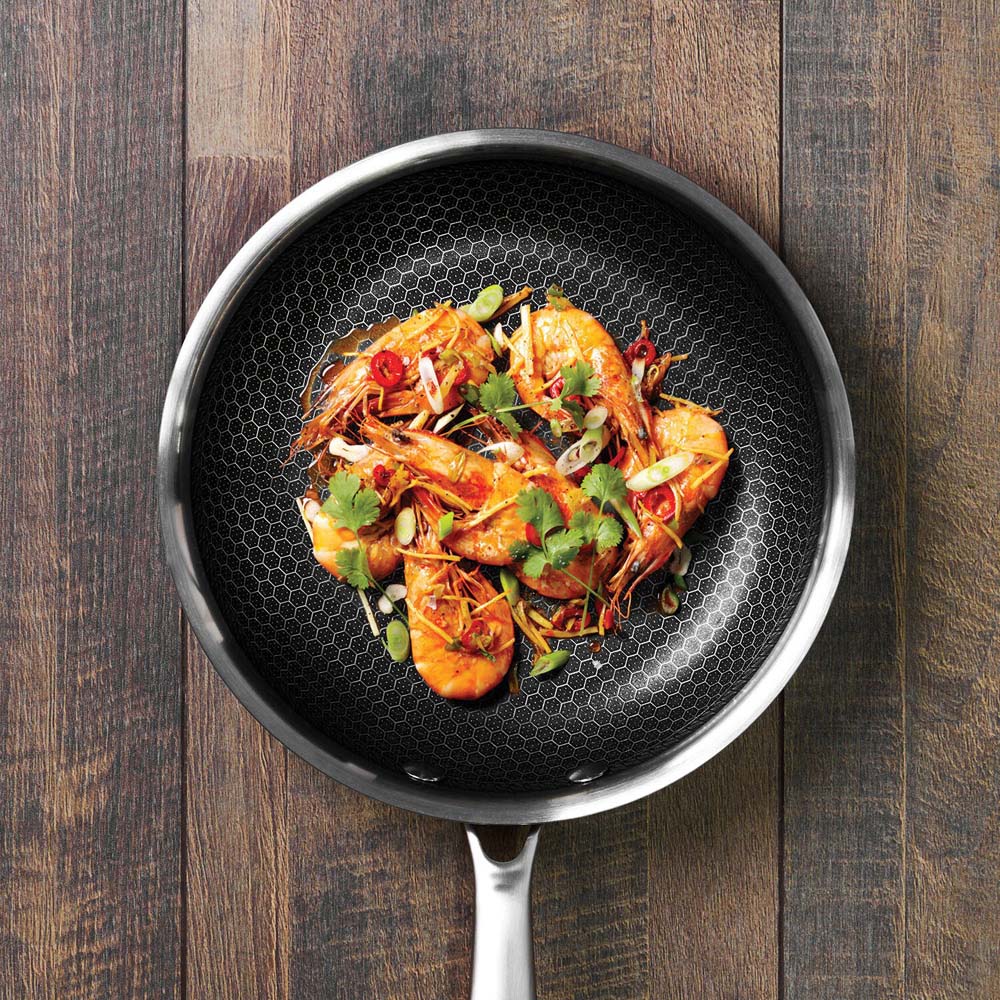 Kitchen Master Hex Stainless Steel Frying Pan - Black / 24cm Image 2