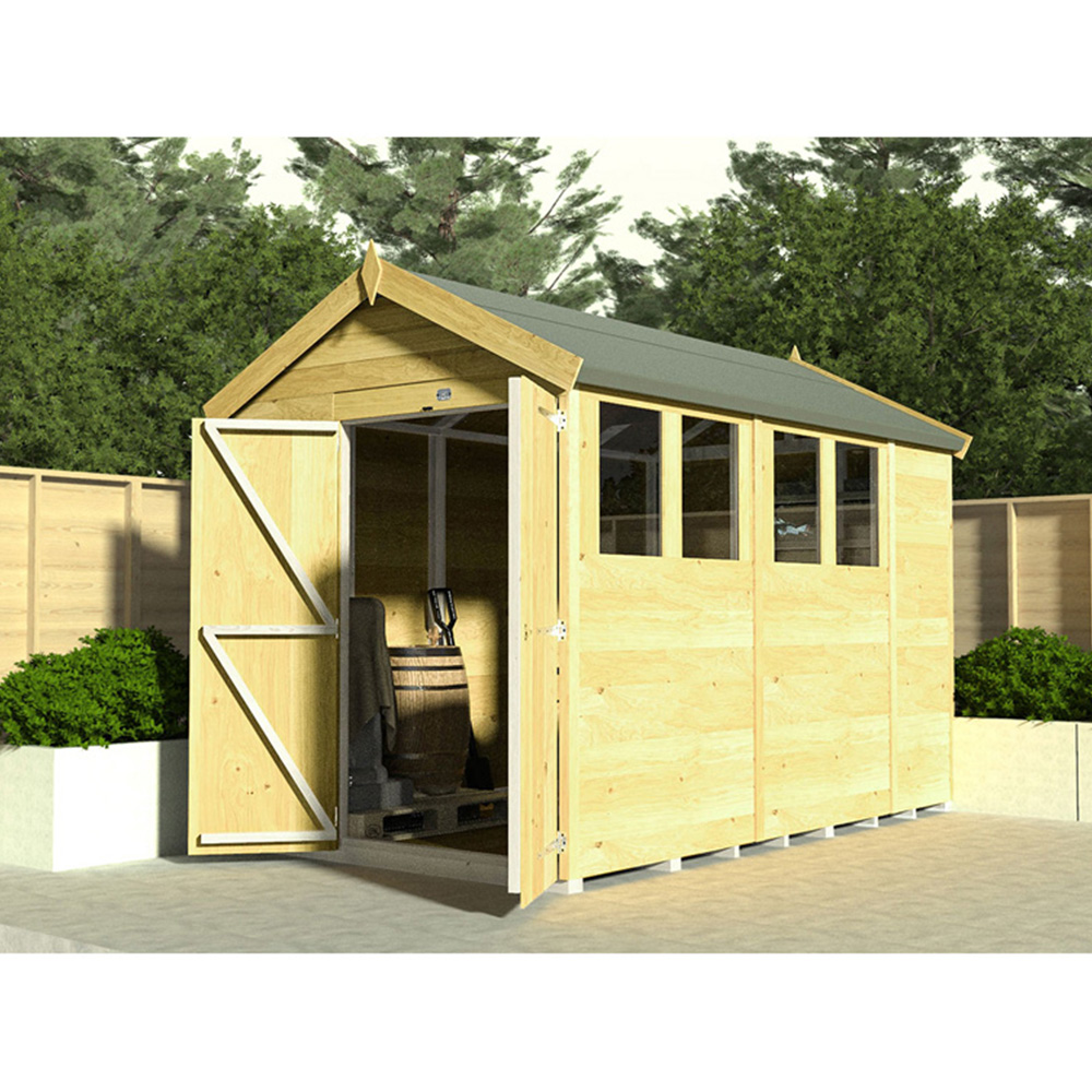 DIY Sheds 4 x 20ft Tongue and Groove Timber Apex Security Shed Image 4