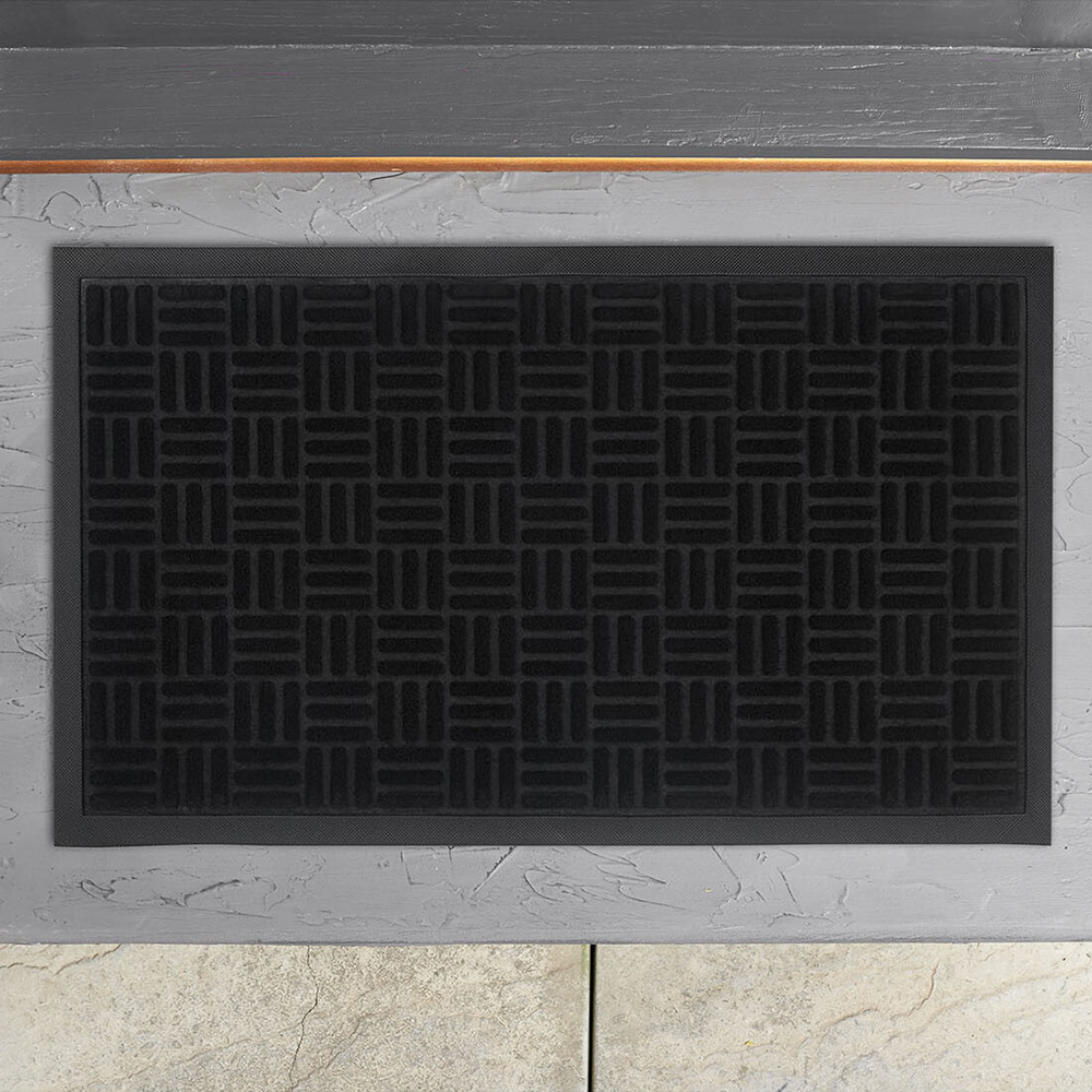 PVC Backed Scraper Mat - Black Image 2