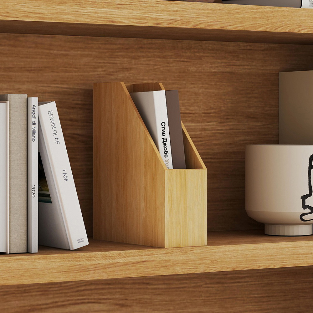 Levede A4 Bamboo Magazine Holder Desk Organiser Image 3