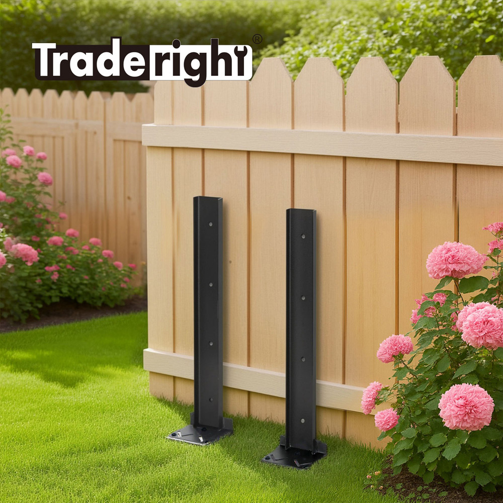 Traderight HW0299-UK Heavy Duty Metal Fence Post Ground Spike 2 Pack Image 7