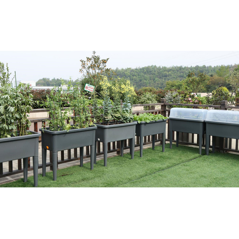 Raised Garden Flower Bed - Grey Image 4