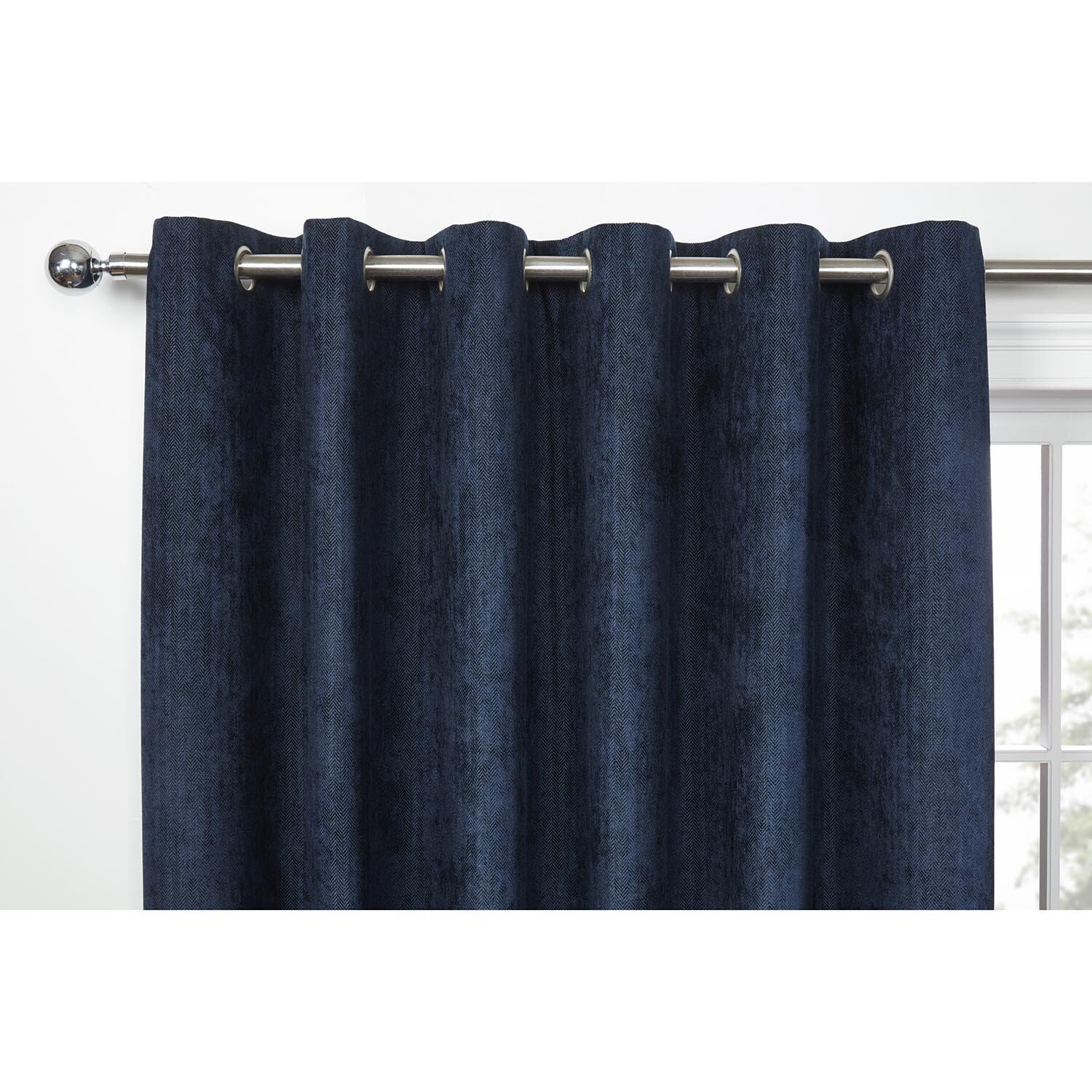 Divante Alden Navy Thermal Eyelet Curtains 183 x 168cm Image 2