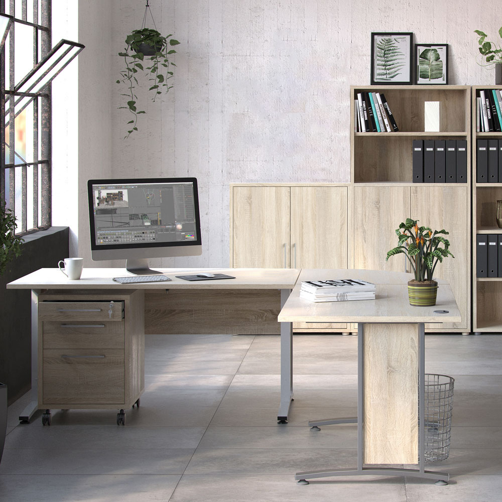 Furniture To Go Prima Oak 2 Door Bookcase Image 5