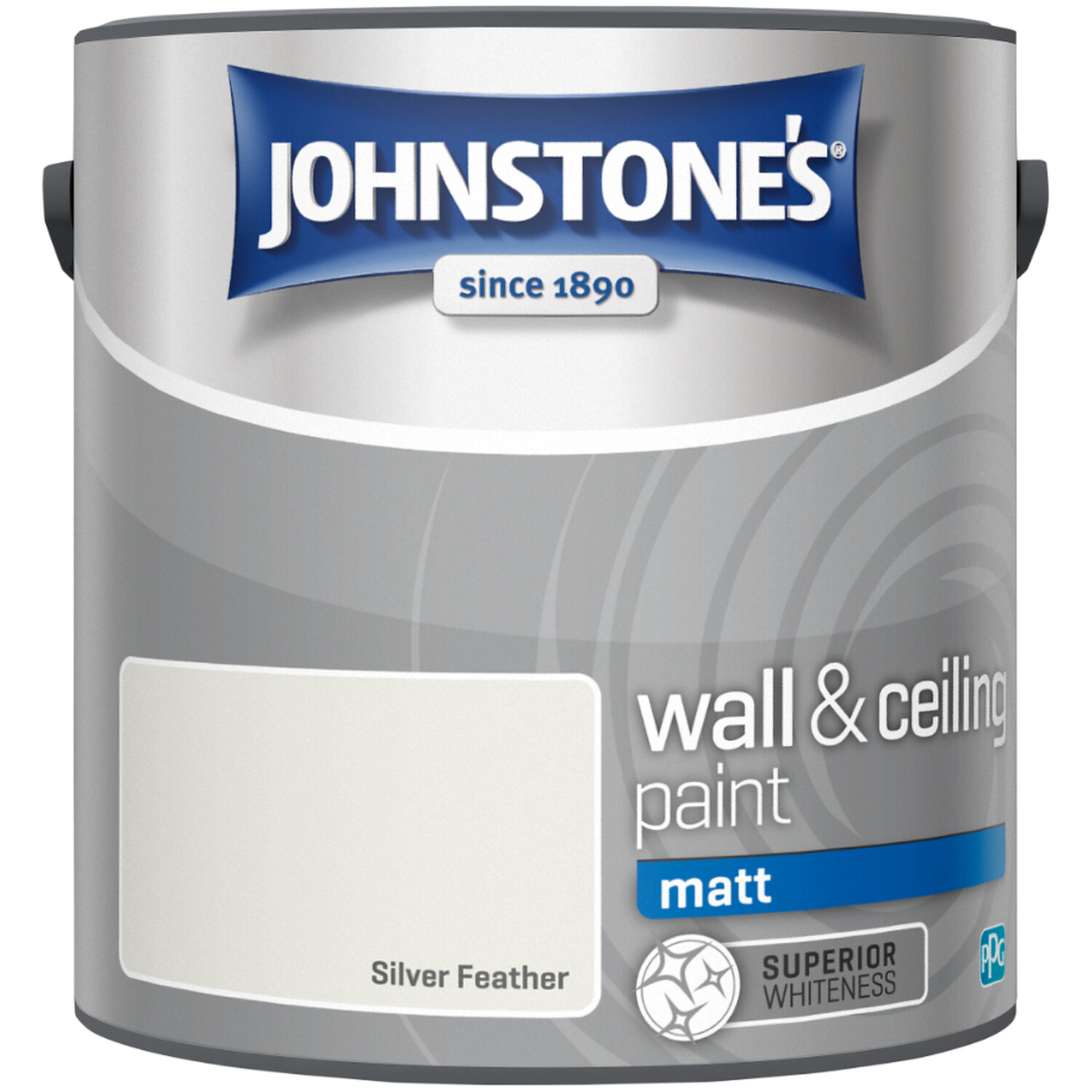 Johnstone's Walls & Ceilings Silver Feather Matt Emulsion Paint 2.5L Image 2