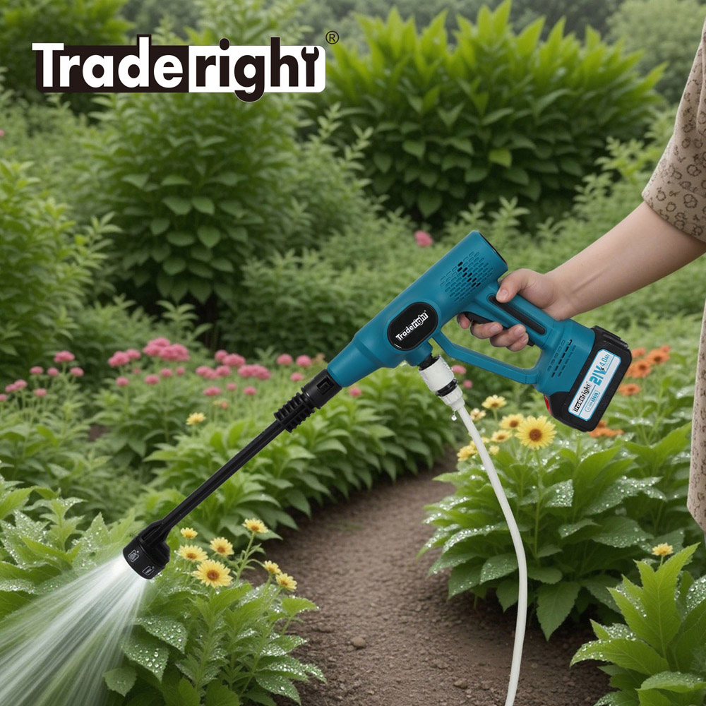 Traderight HW0297-UK Cordless Handheld Pressure Washer 50 Bar with 2 Batteries Image 8