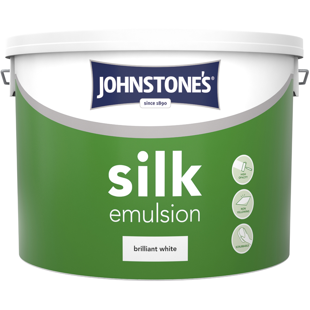 Johnstone's Contract Brilliant White Silk Paint 10L Image 2