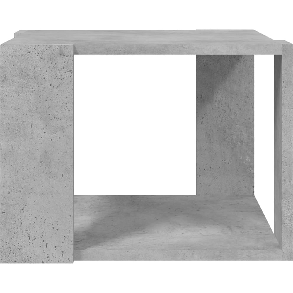 Walplus 2-Tier Concrete Grey Square Coffee Table Image 5