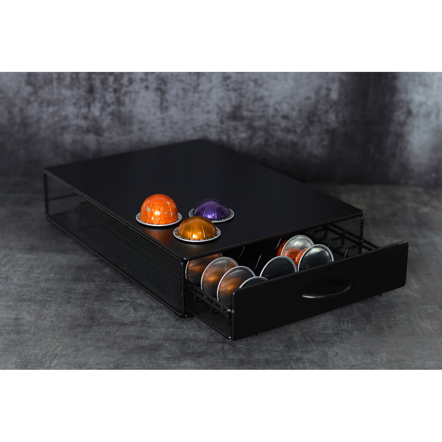 Black Coffee Pod Holder Drawer Unit Image 2